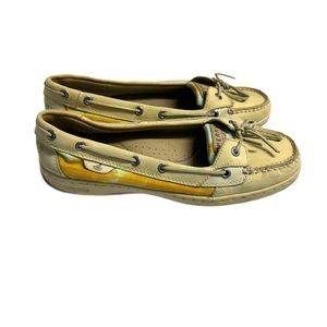 Sperry Top Sliders Beige with Yellow Size Women’s 10M